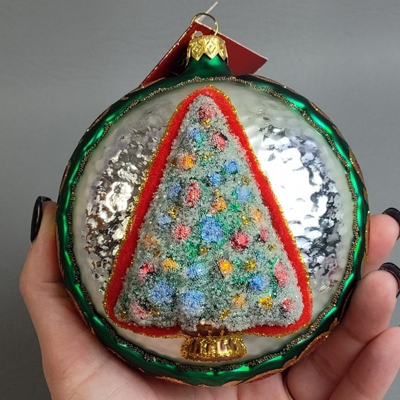Bombay Other - Bombay European‎ Treasures Hand Blown Glass Frosted Christmas Tree Ornament NWT